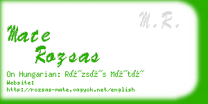 mate rozsas business card